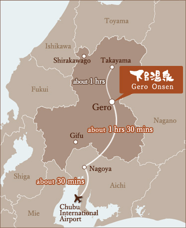 Gero Onsen_Map of Gifu Prefecture Area