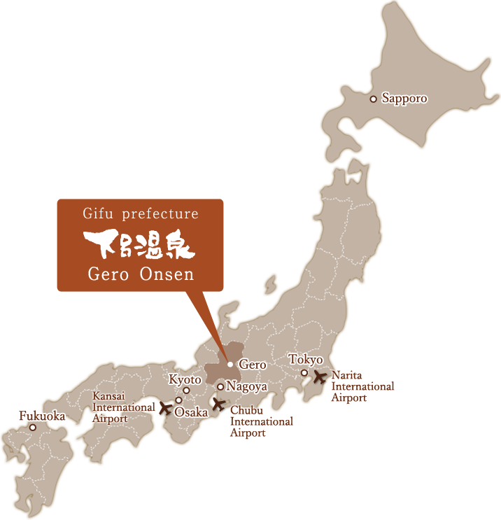 Gero Onsen_Map of All over Japan