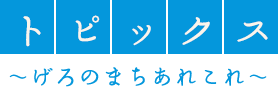 トピックス　〜げろのまちあれこれ〜